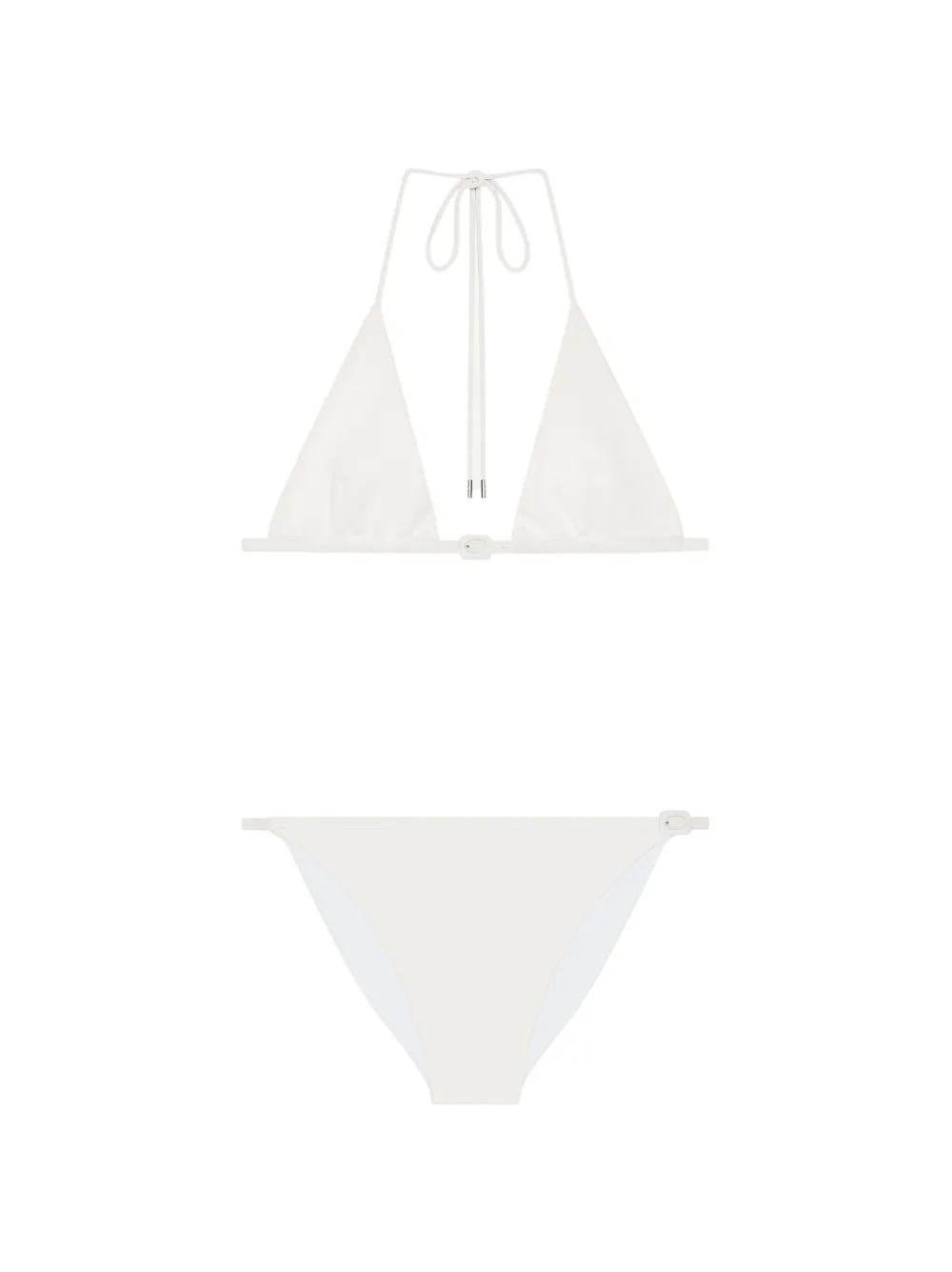 Courrèges Bikini con fibbia - Bianco