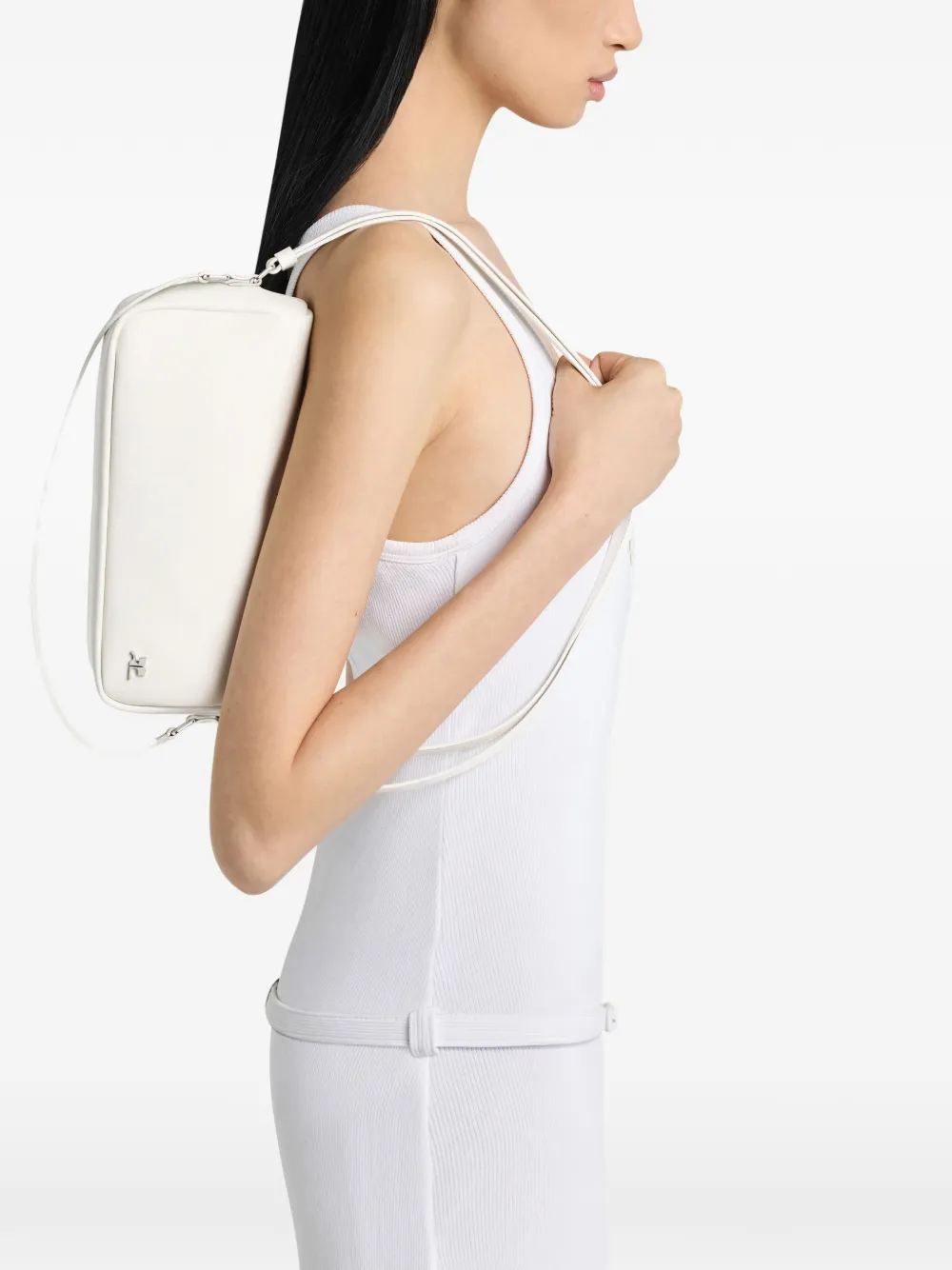 Courrèges Three Sixty kleine schoudertas Wit
