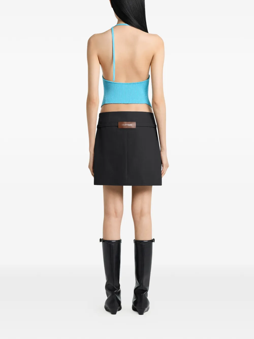 Courrèges Geribbelde tanktop Blauw