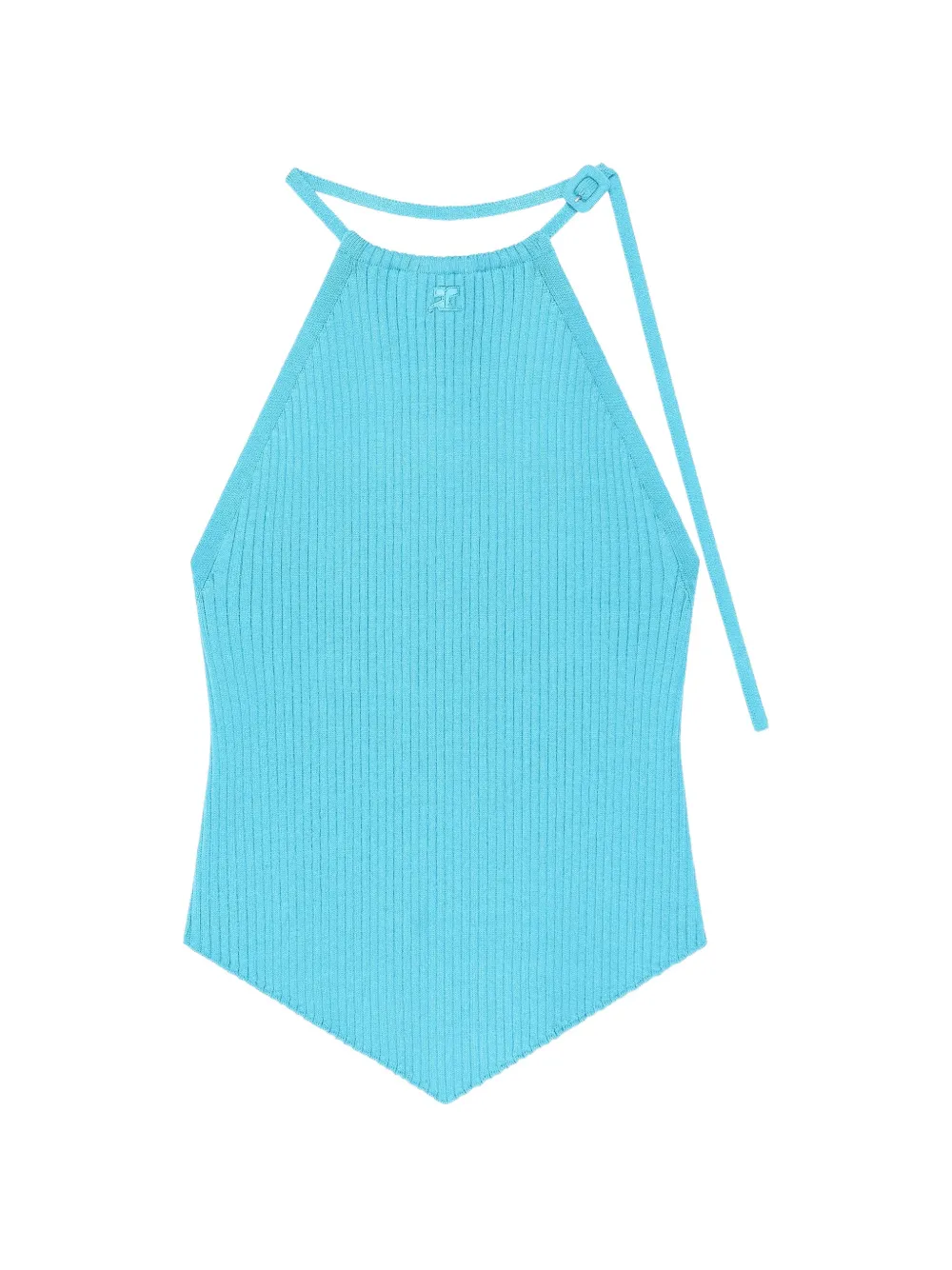 Courrèges halterneck ribbed tank top