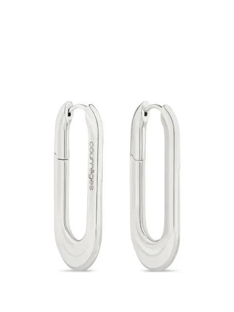 Courrèges arracadas con detalle del logo