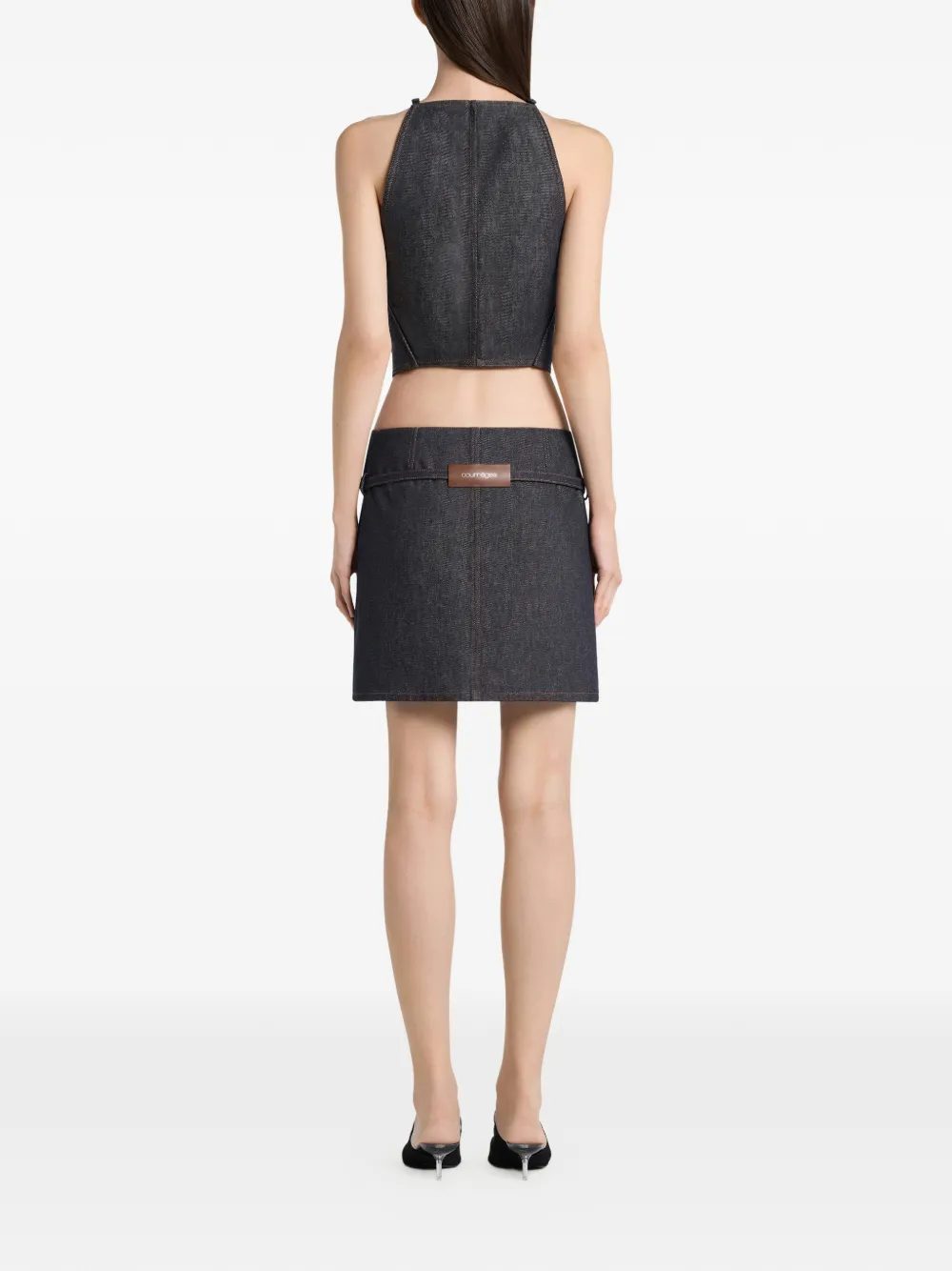 Courrèges Tanktop met halternek Blauw