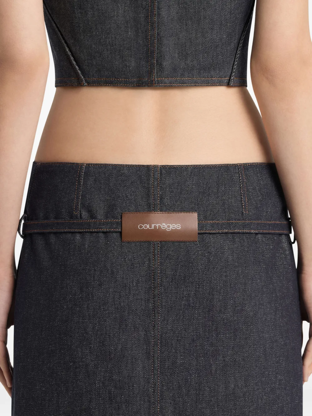 Courrèges Tanktop met halternek Blauw