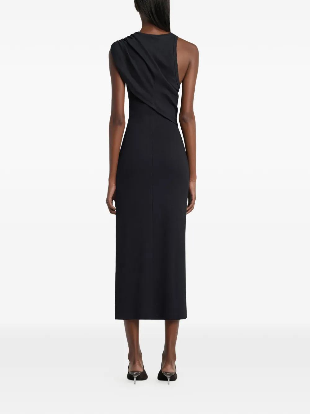 Courrèges Gedrapeerde mini-jurk Zwart