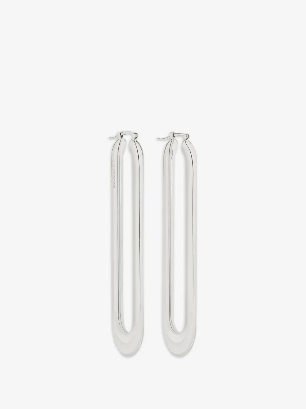 oval-shape hoop earrings