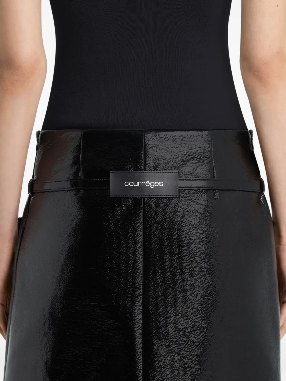 Courrèges Mini-rok met klepzak Zwart