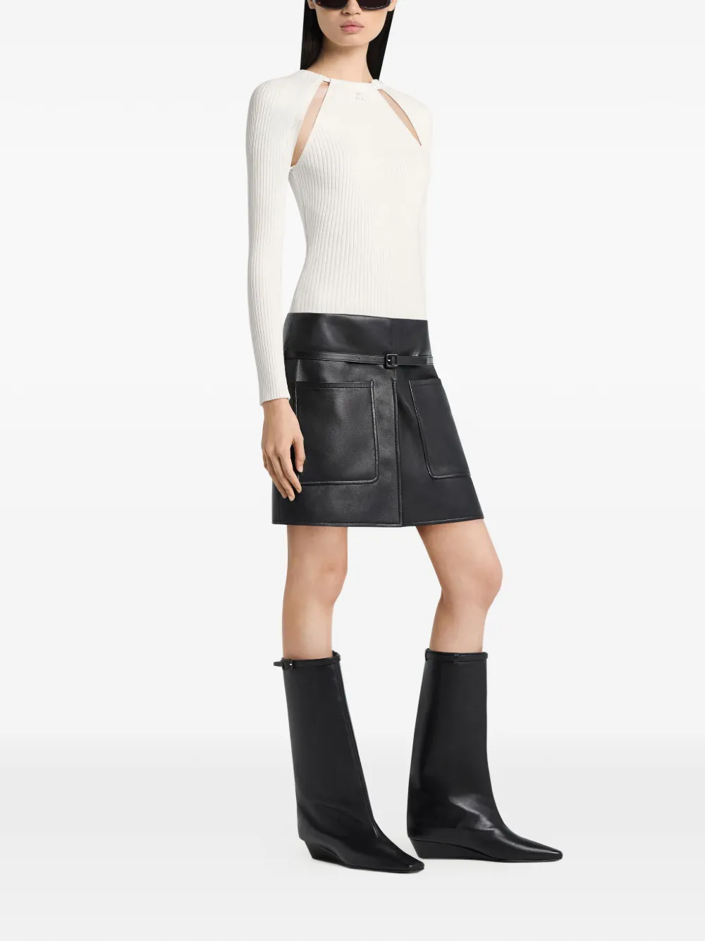 Courrèges T-shirt met lange mouwen Wit