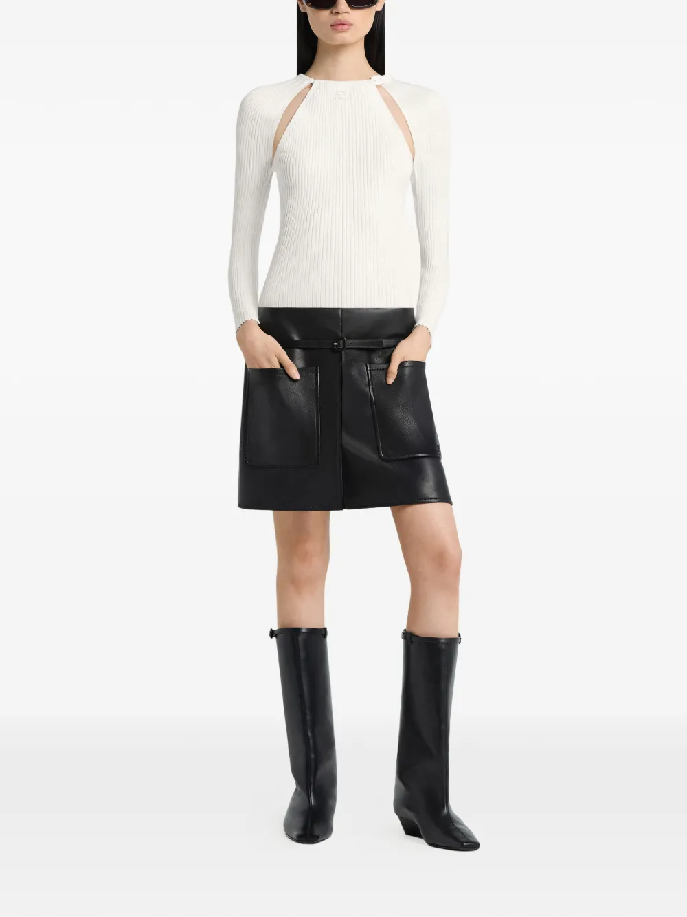 Courrèges T-shirt met lange mouwen Wit