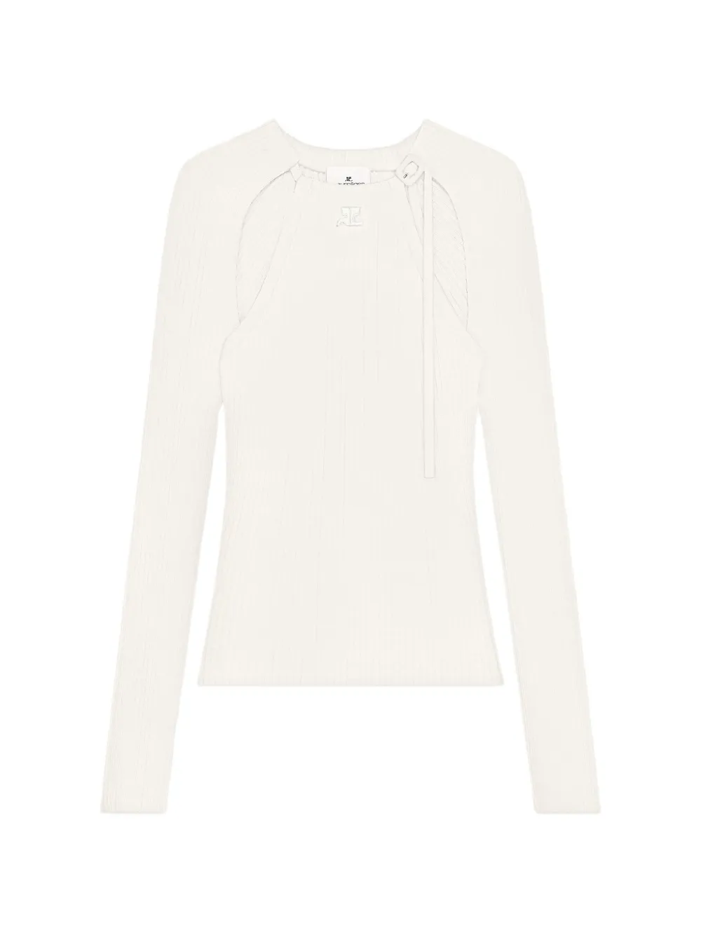 Courrèges T-shirt a maniche lunghe - Bianco