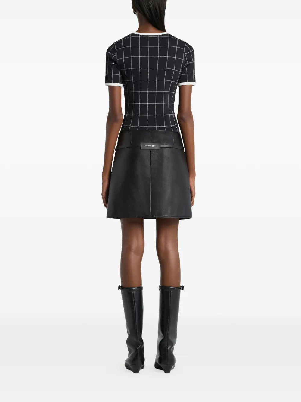 Courrèges T-shirt met contrasterende afwerking Zwart