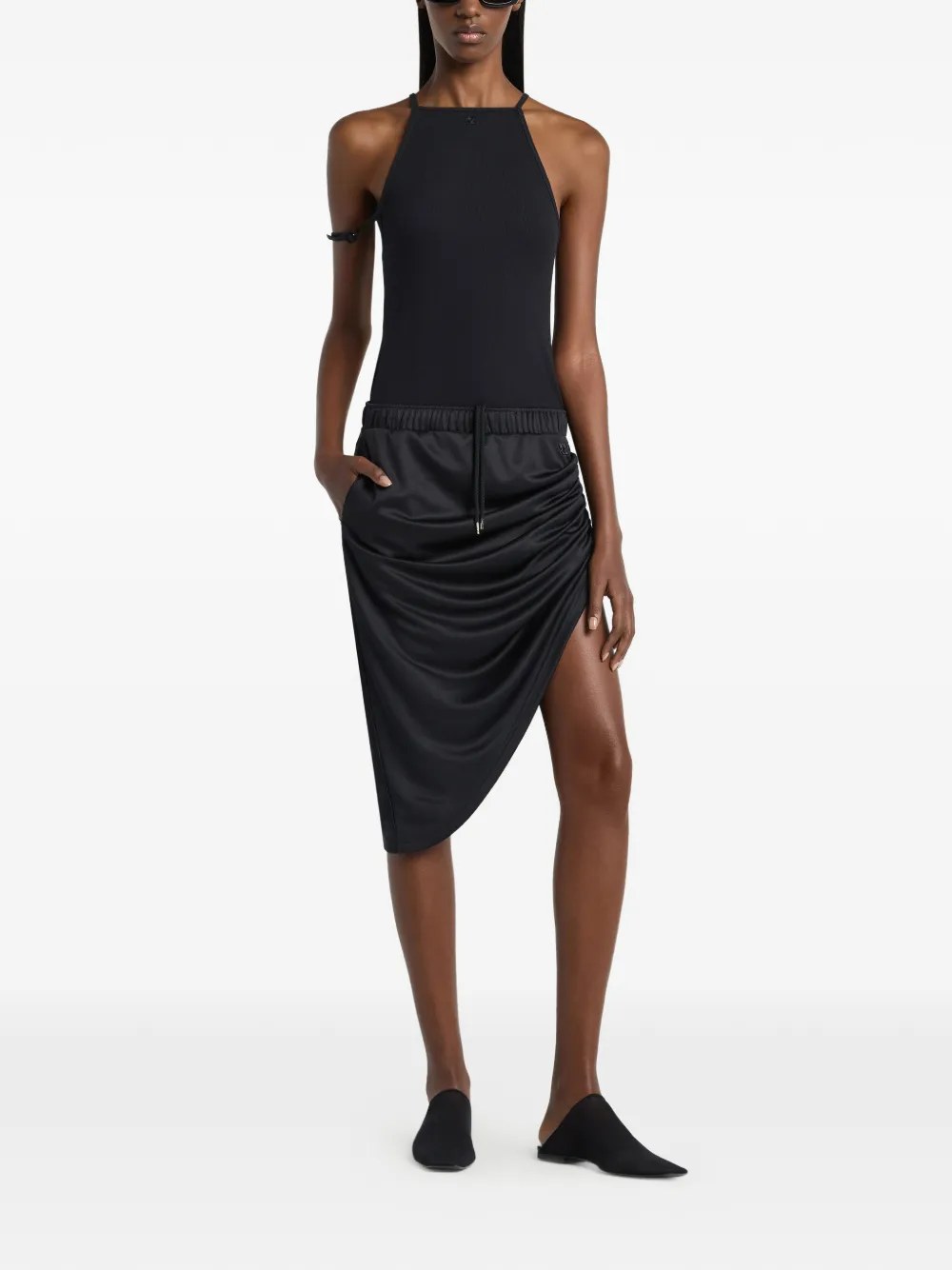 Courrèges Top met gespdetail Zwart