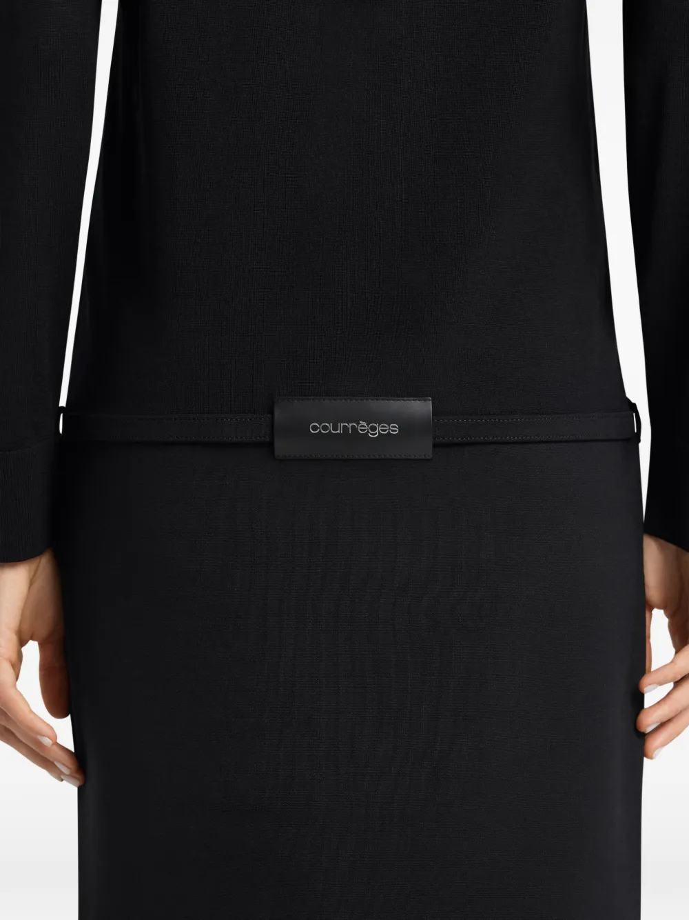 Courrèges Mini-jurk met ceintuur Zwart