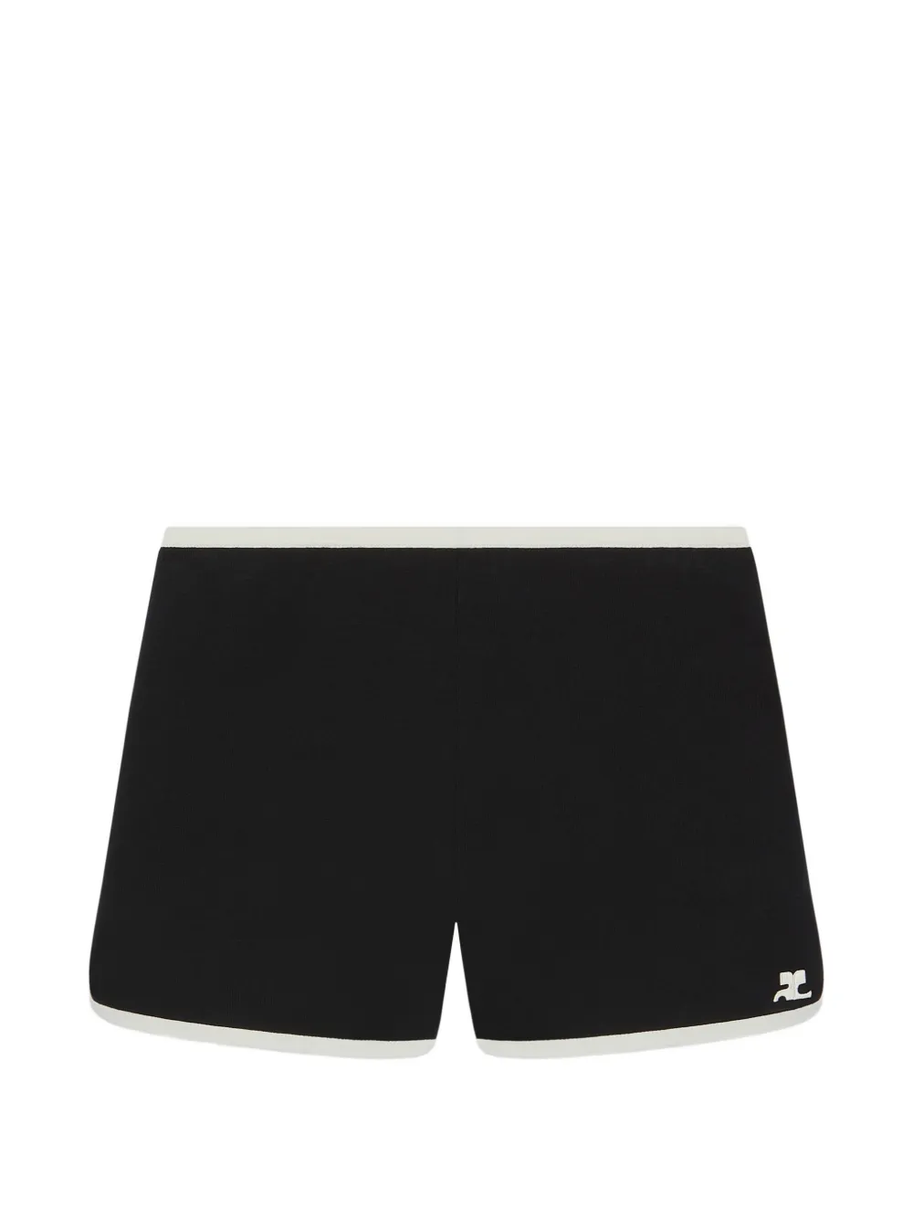 Courrèges Shorts con orli a contrasto - Nero