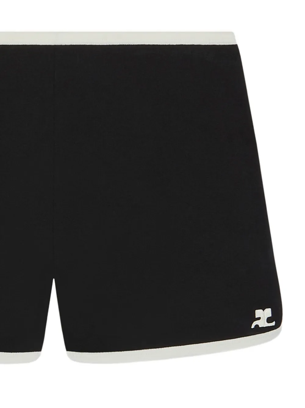 Courrèges Shorts met contrasterende afwerking Zwart