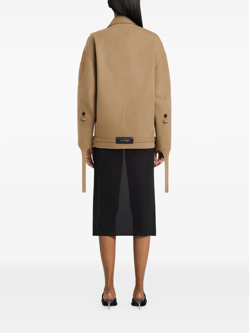 Courrèges Oblique korte trenchcoat Beige