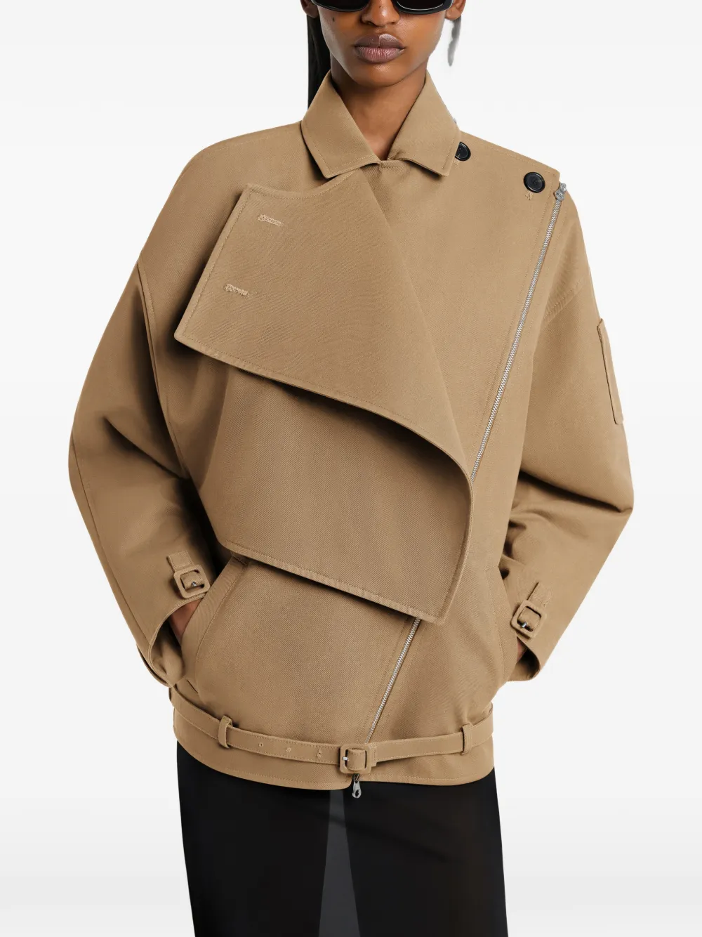 Courrèges Oblique korte trenchcoat Beige