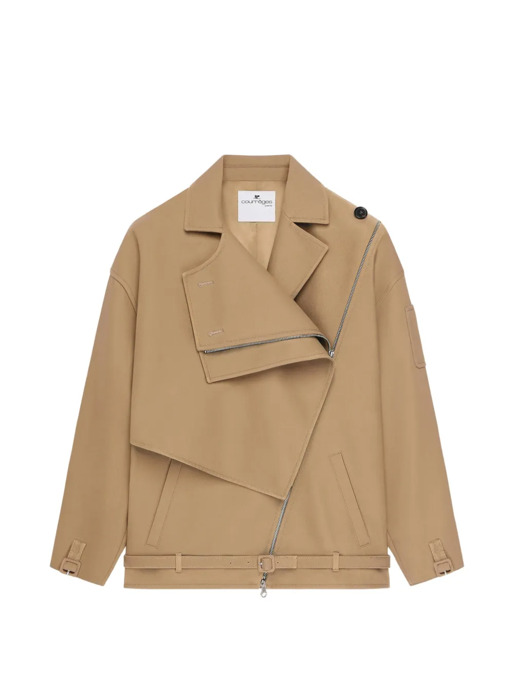 Courrèges Oblique korte trenchcoat Beige