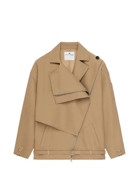 Courrèges oblique short trench jacket