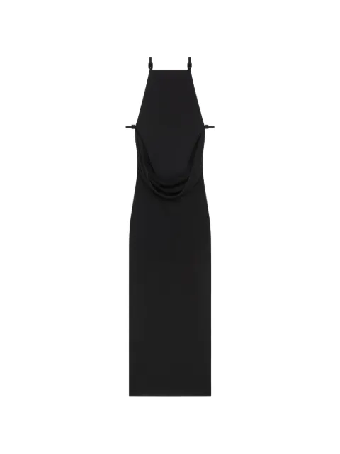 Courrèges vestido largo con detalle drapeado