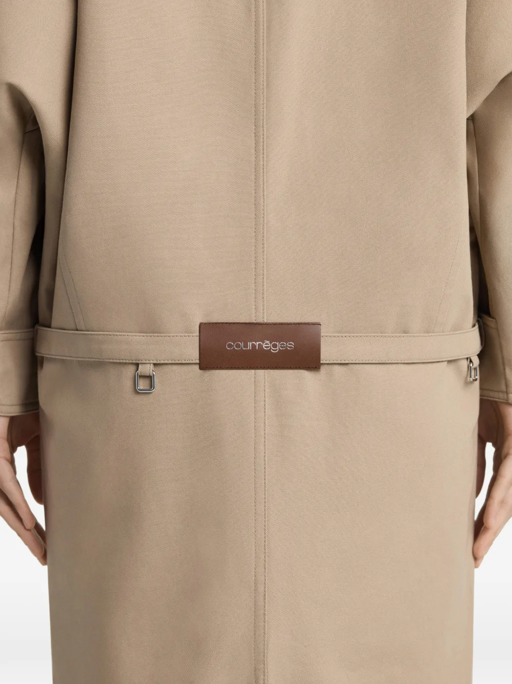 Courrèges Asymmetrische trenchcoat Beige