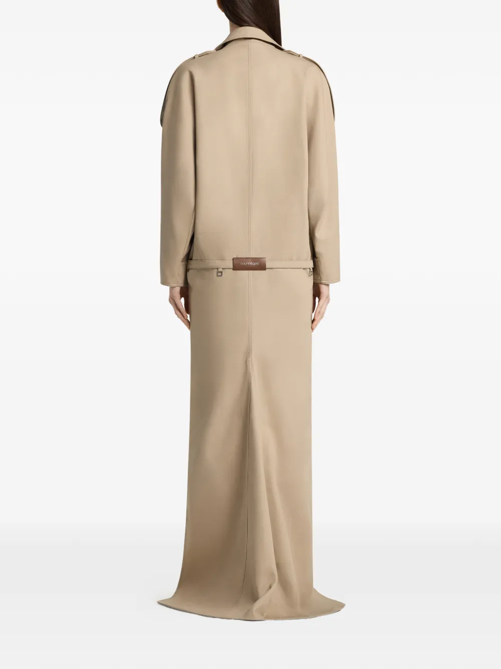 Courrèges Asymmetrische trenchcoat Beige