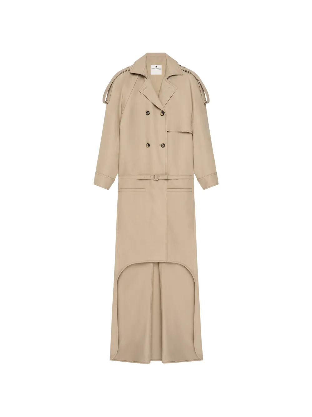 Courrèges Asymmetrische trenchcoat Beige