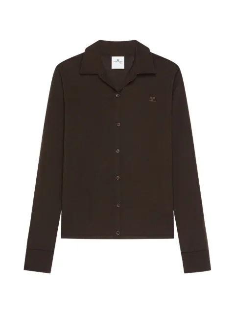 Courrèges notched-collar cardigan