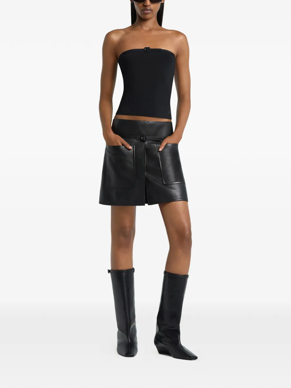 Courrèges Top met gesp Zwart