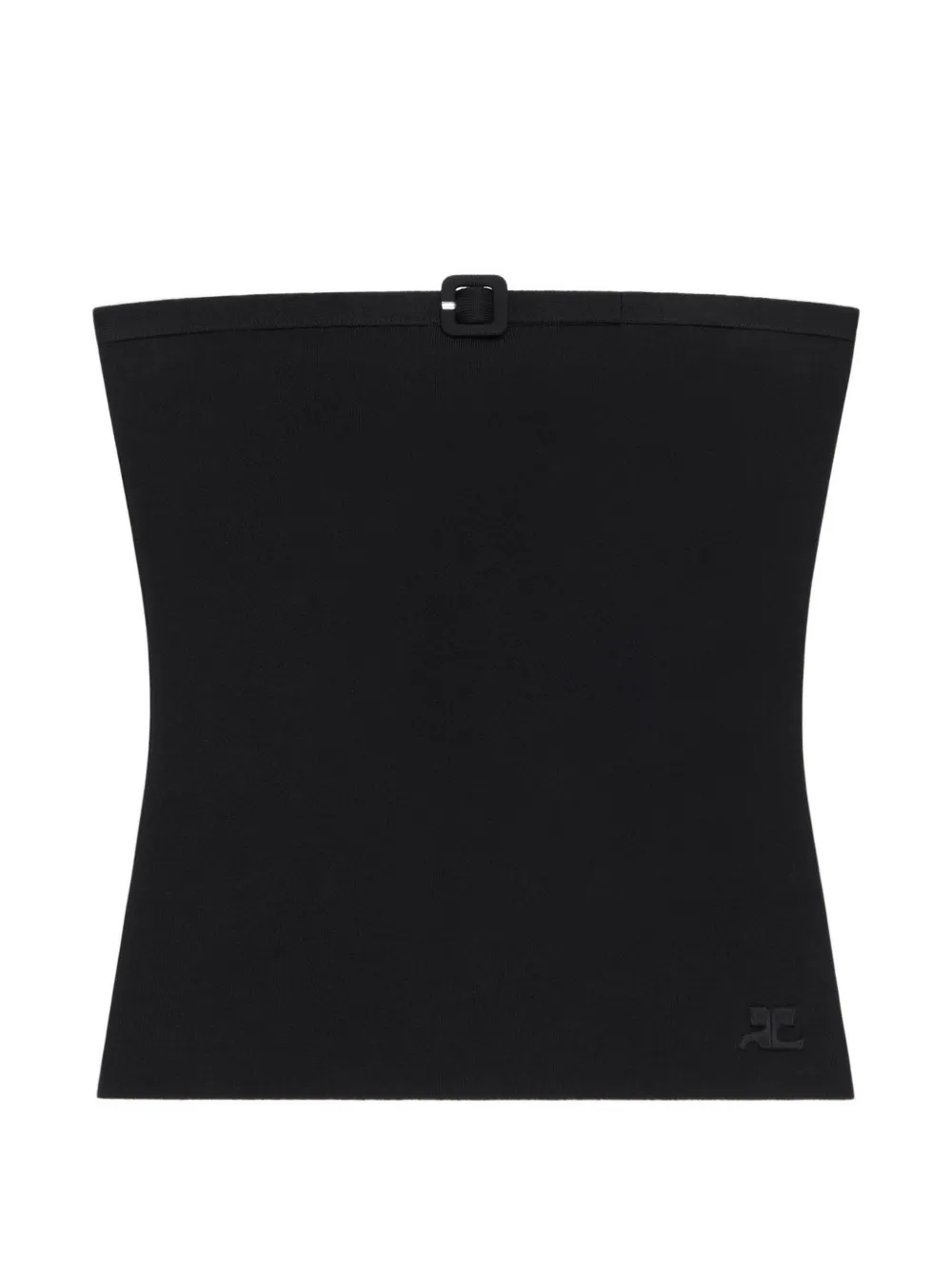 Courrèges Top con fibbia - Nero