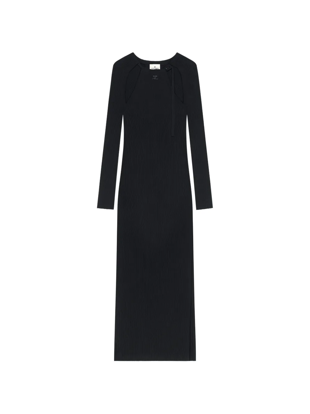 Courrèges Abito lungo con cut-out - Nero