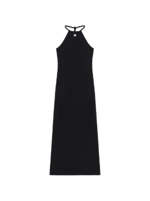 Alaa Sleeveless ruffled-hem Midi Dress | Black | FARFETCH