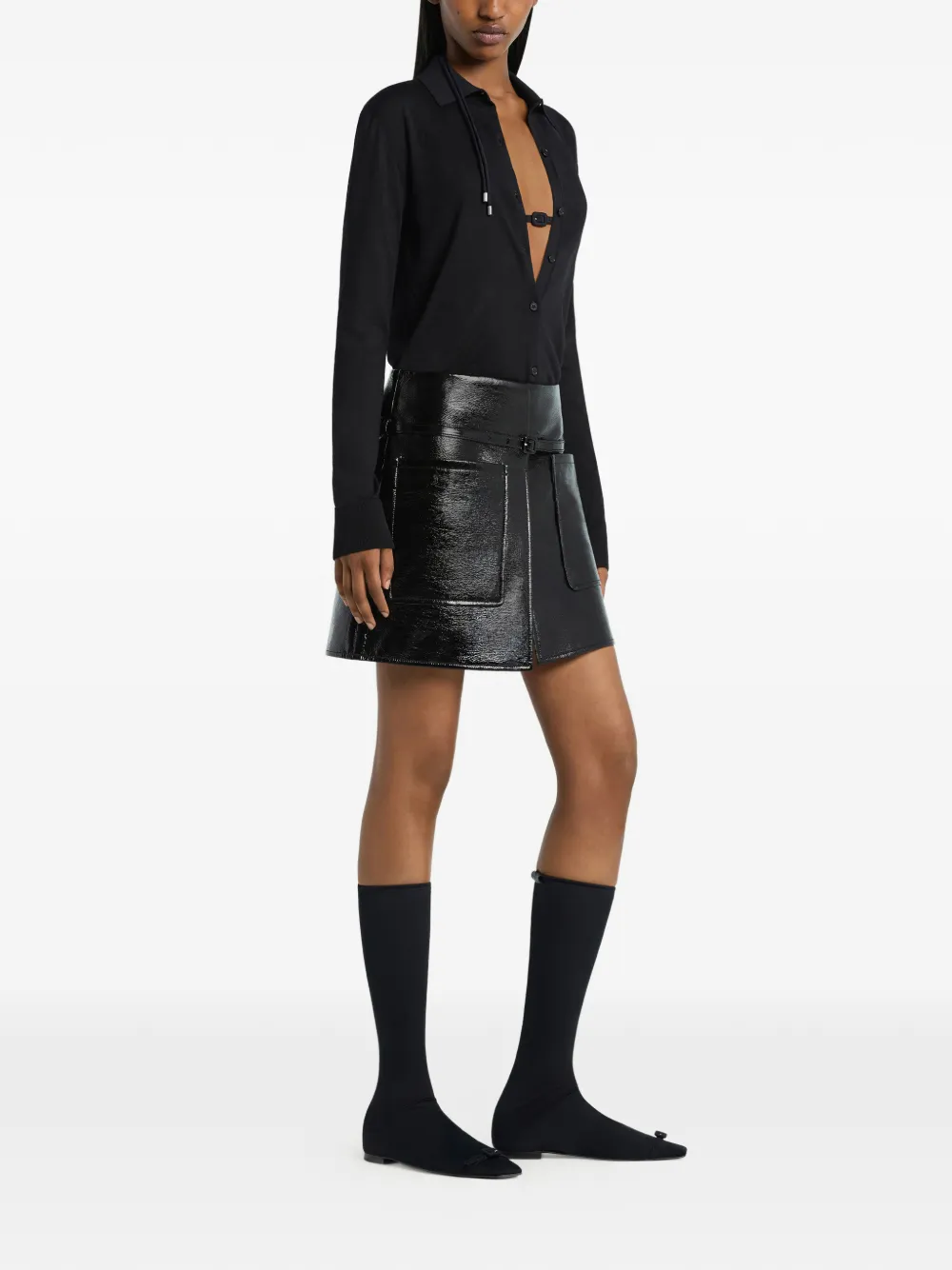 Courrèges Vest met polokraag Zwart