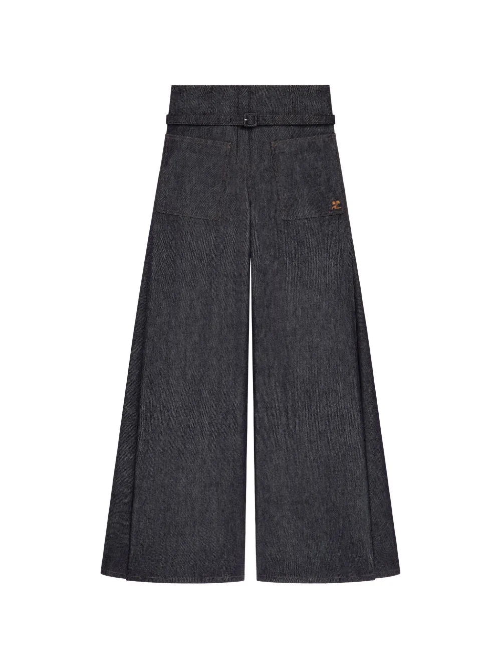 Courrèges Pantaloni a palazzo con cintura - Blu