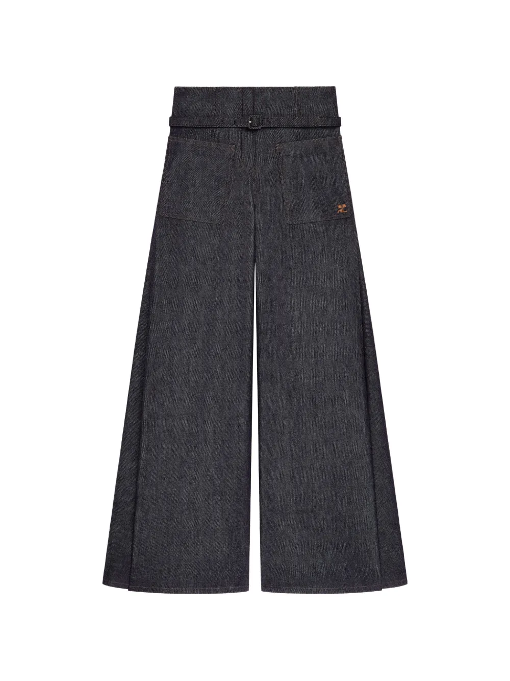 Courrèges Pantaloni a palazzo con cintura - Blu