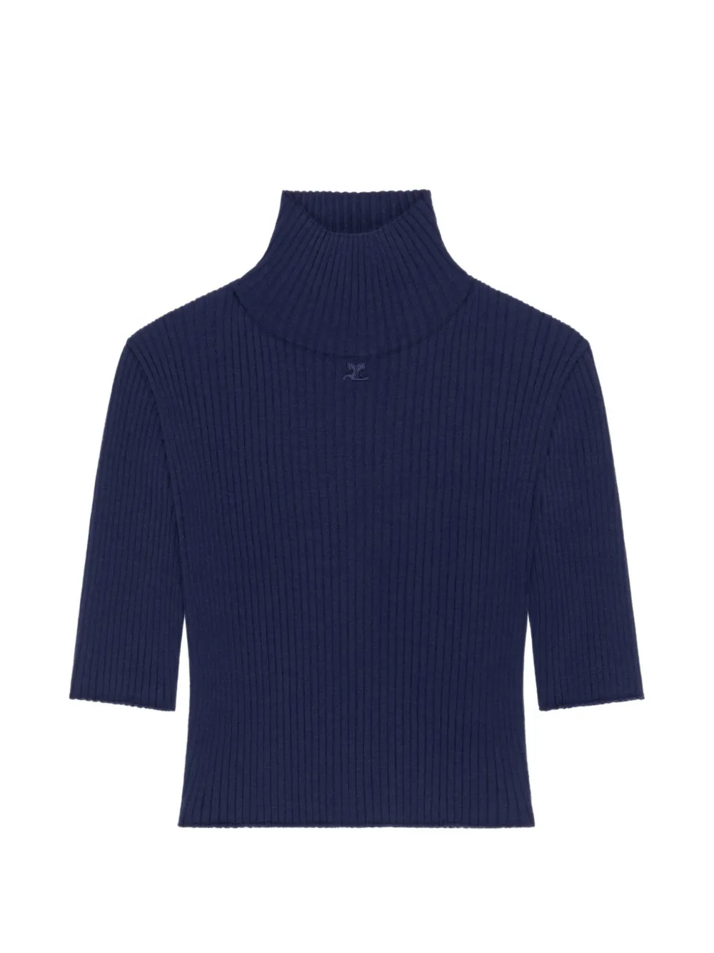 Courrèges Top con logo - Blu