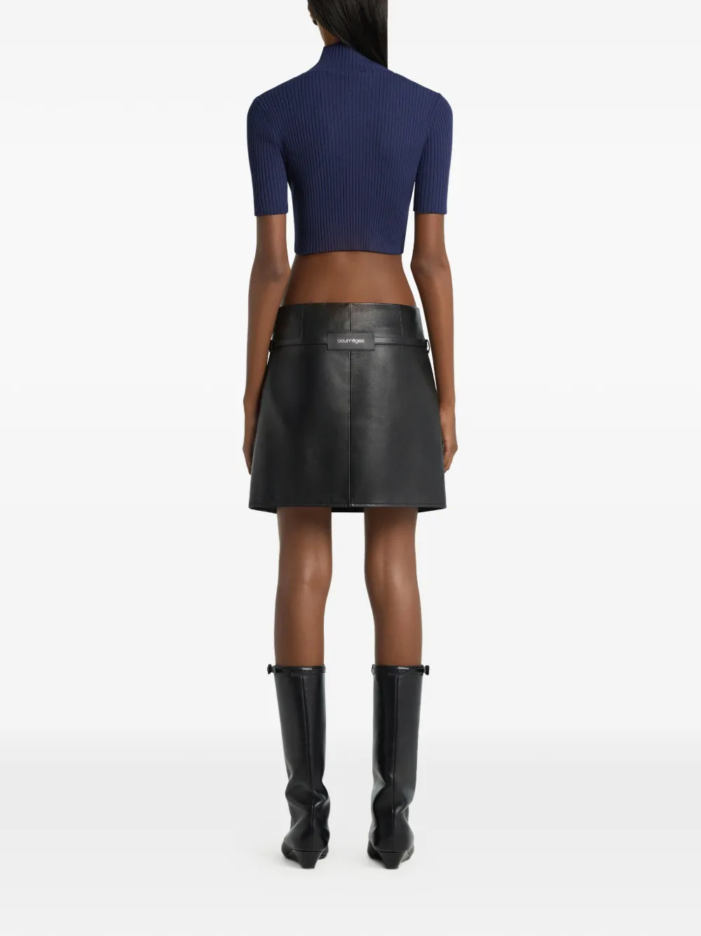 Courrèges Top met logodetail Blauw