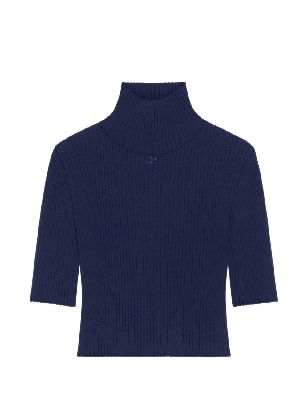 Courrèges Top mit Logo - Blau