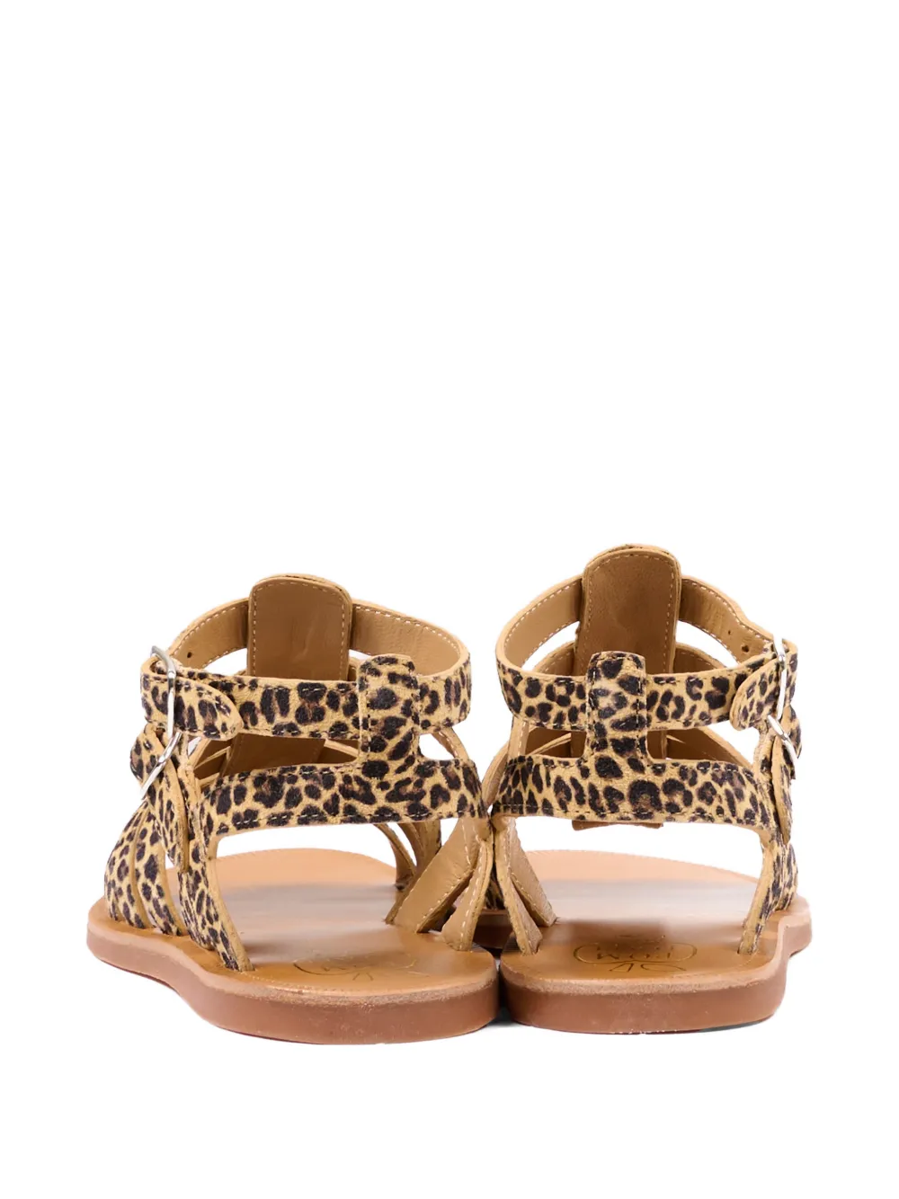 Pom D'api Sandalen met dierenprint Beige
