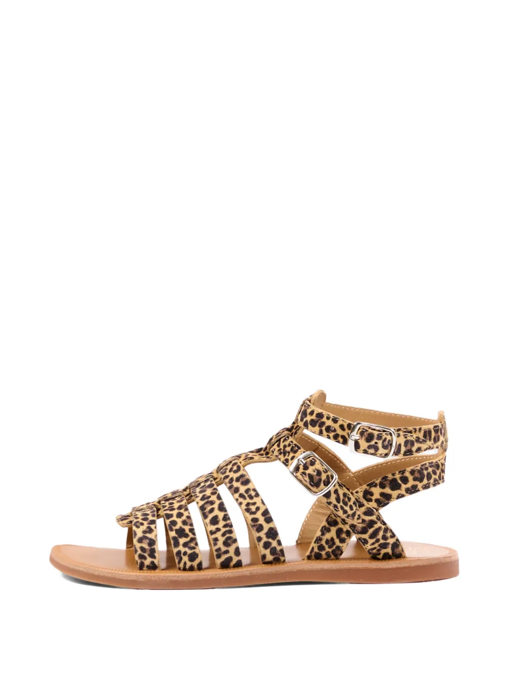 Pom D'api Sandalen met dierenprint Beige