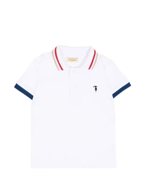 TRUSSARDI JUNIOR playera tipo polo con cuello italiano