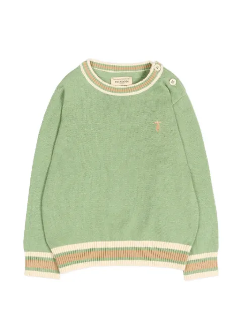 TRUSSARDI JUNIOR logo-embroidered sweater