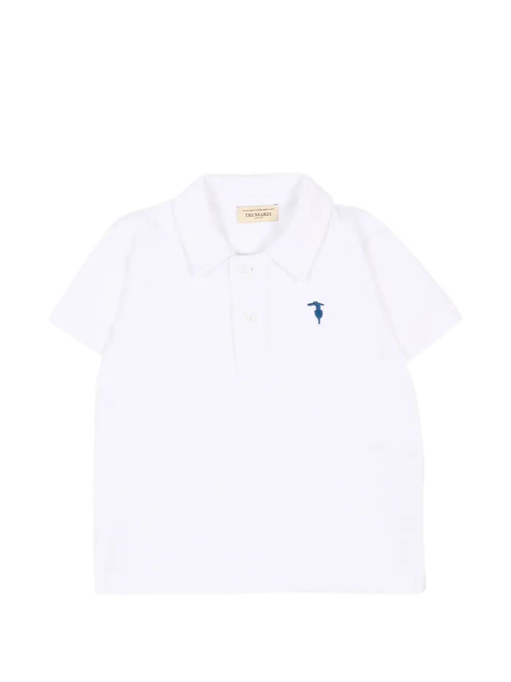 TRUSSARDI JUNIOR logo-detail polo shirt - Bianco