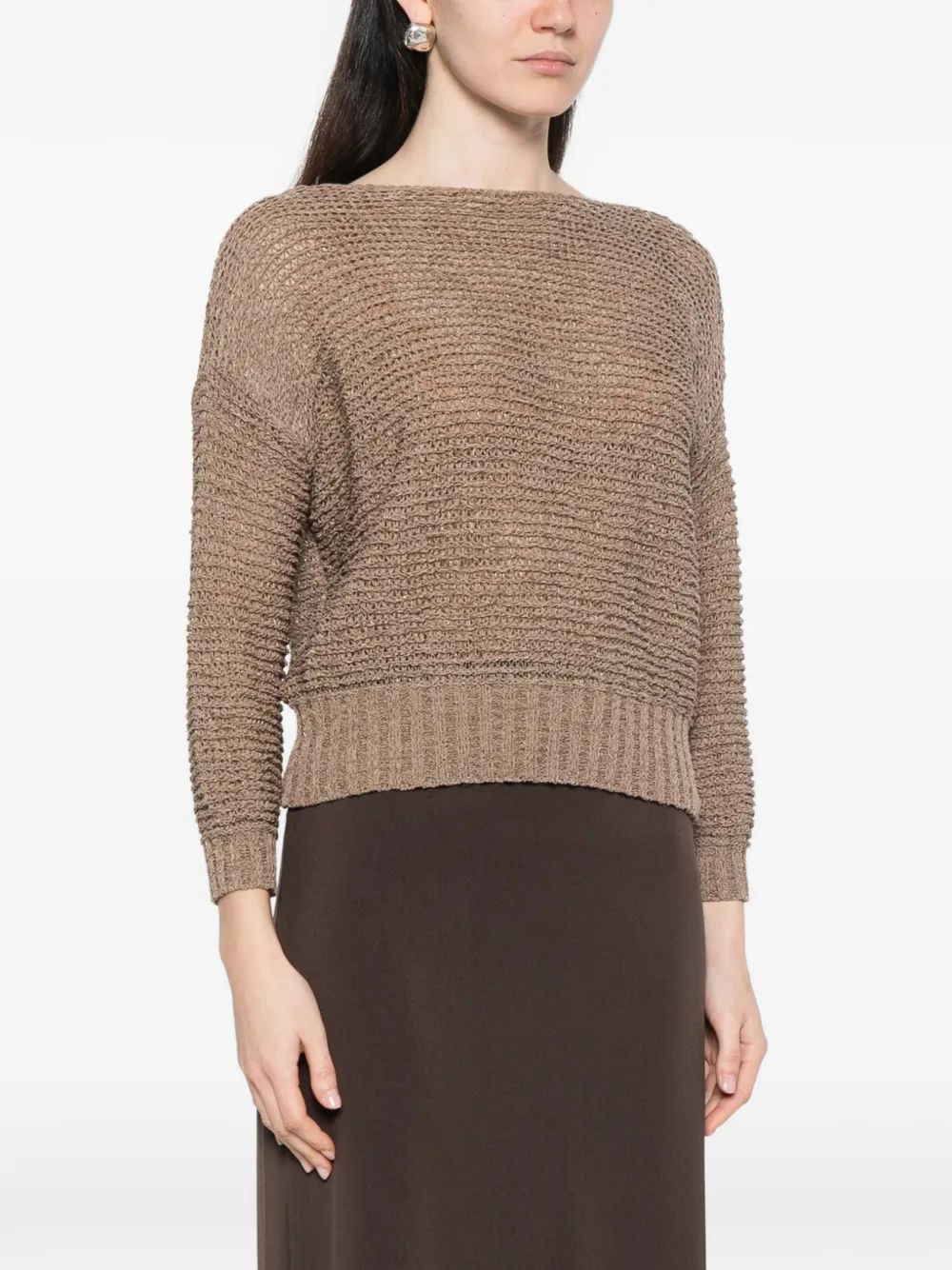  Base Pull En Maille - Marron 