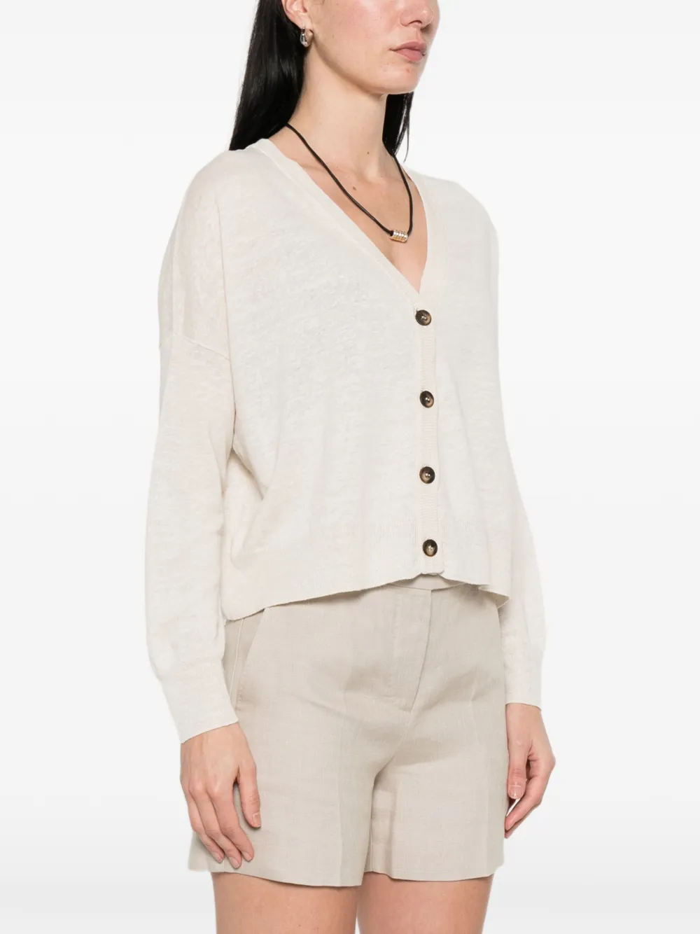  Base Button Cardigan - Neutrals 