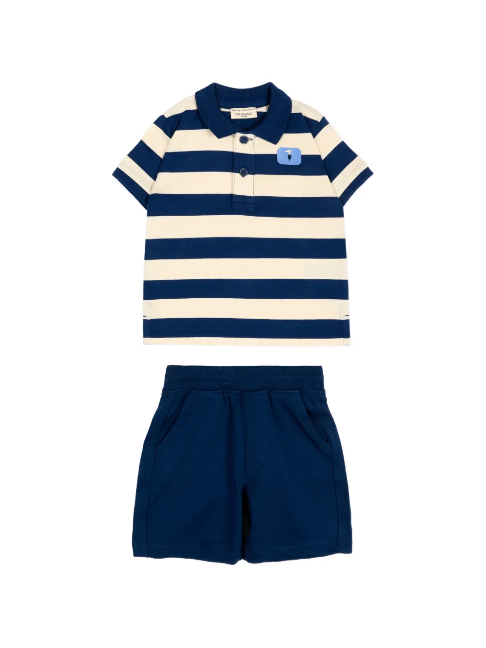 TRUSSARDI JUNIOR stripe-pattern babywear (set of two) - Blu