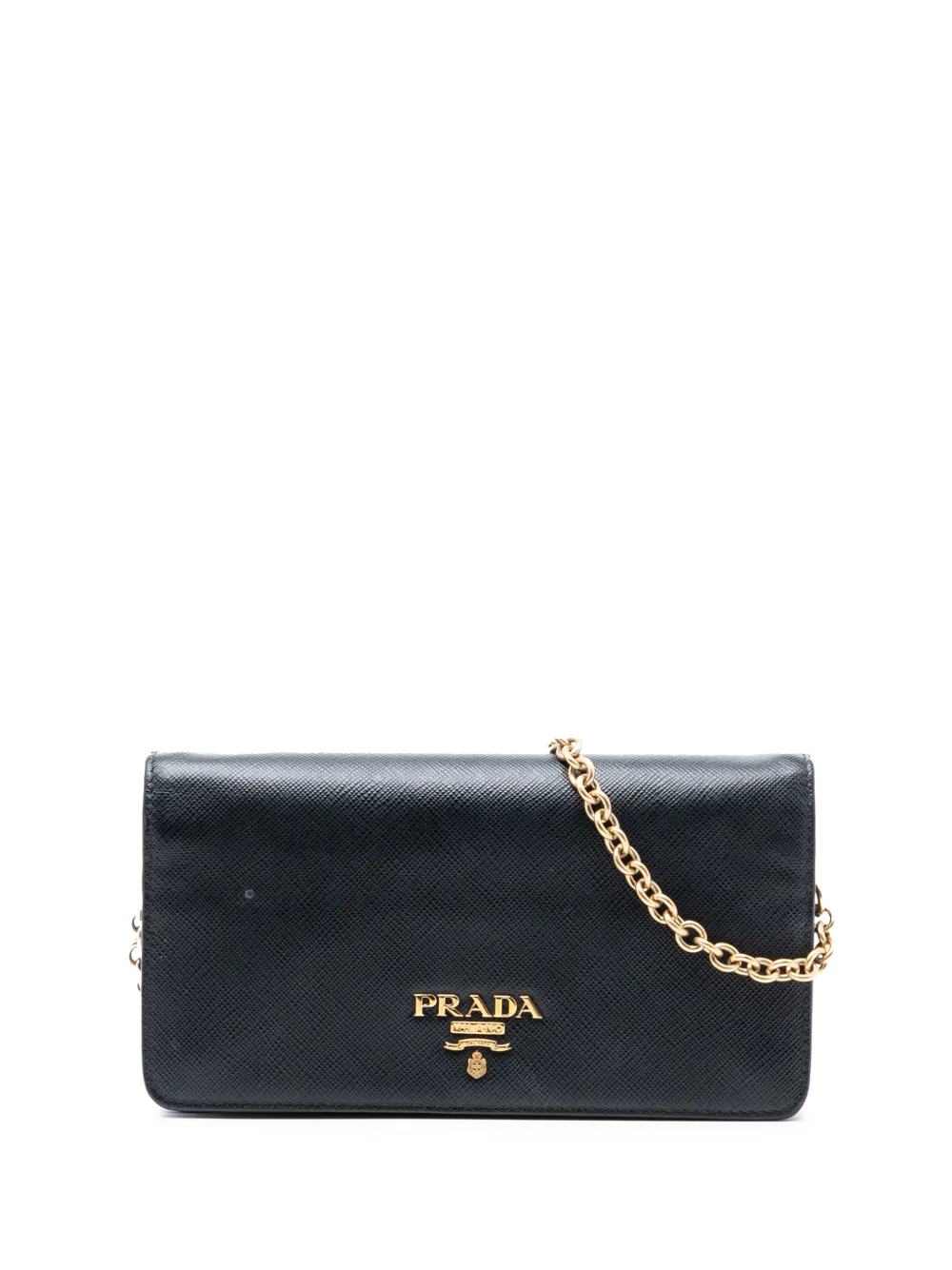 Prada Pre-Owned 2010-2026 Saffiano Wallet On Chain crossbody bag - Nero
