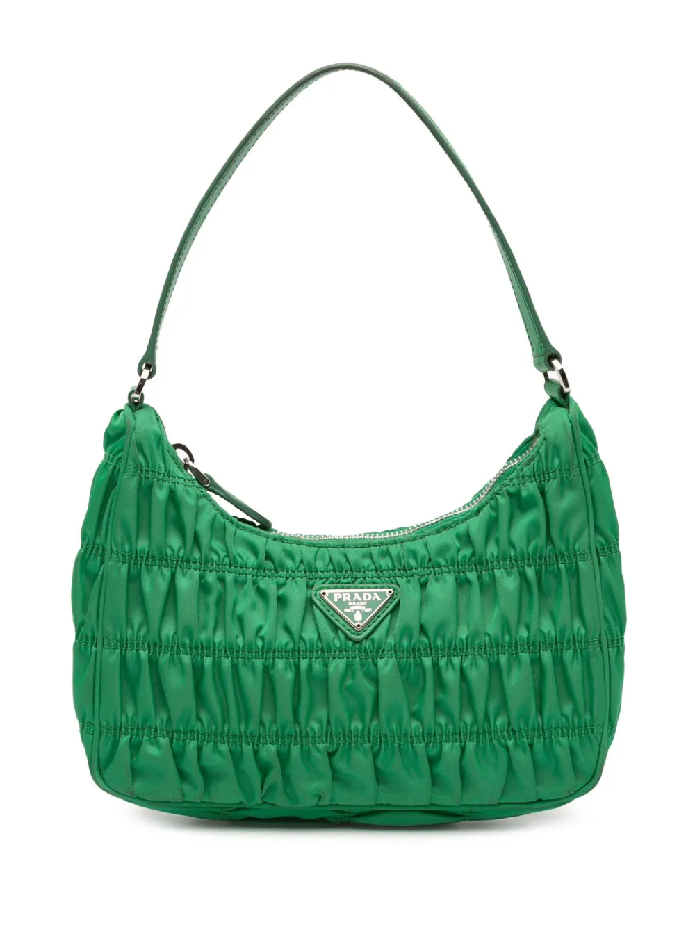Prada Pre-Owned 2019-2026 Tessuto Gaufre Re Edition shoulder bag - Verde