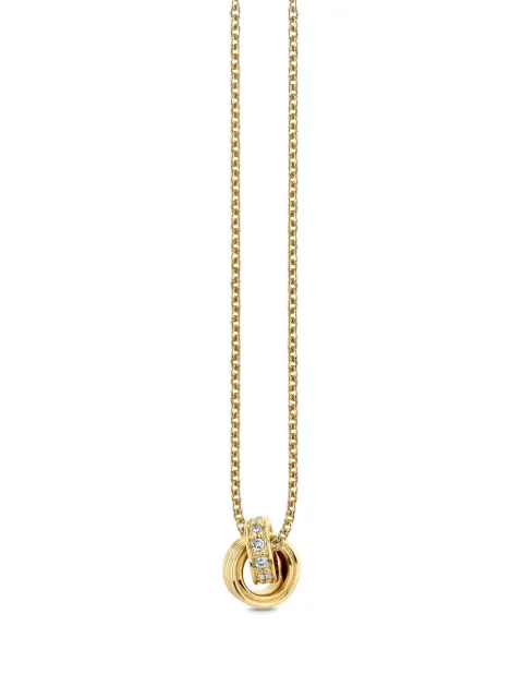 Sydney Evan collar O-ring en oro amarillo de 14kt con dije