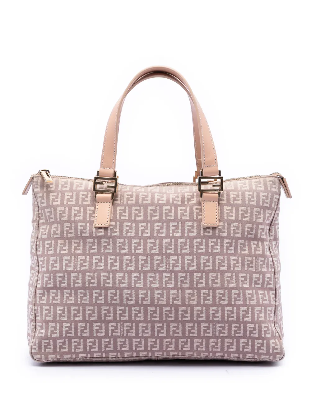 Pre-owned Fendi 2000-2010 Zucchino Canvas Tote Bag In Purple