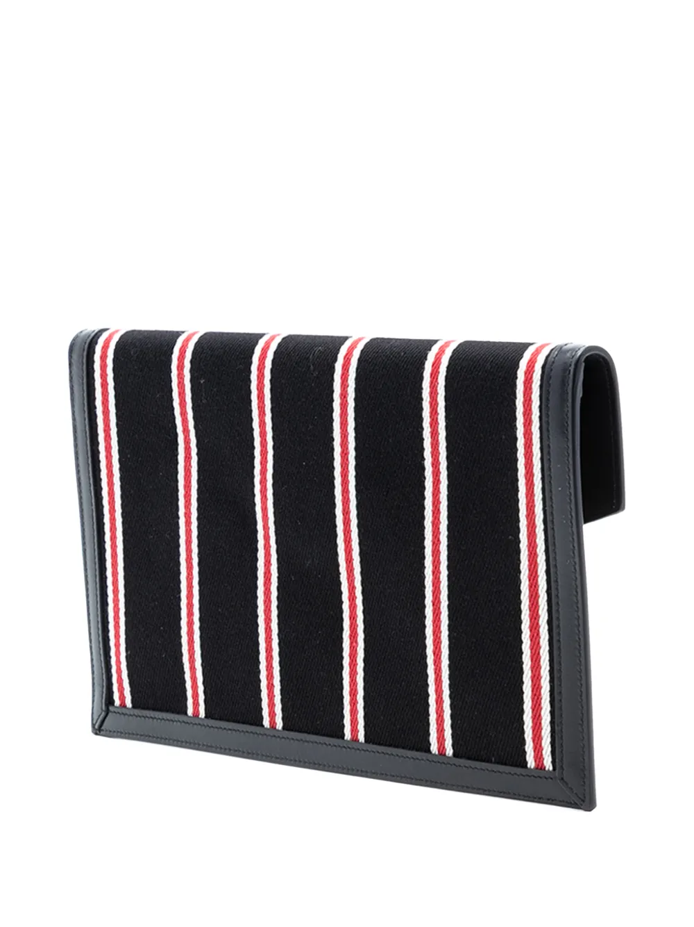 2021 Canvas Striped Uptown Pouch Clutch Bag